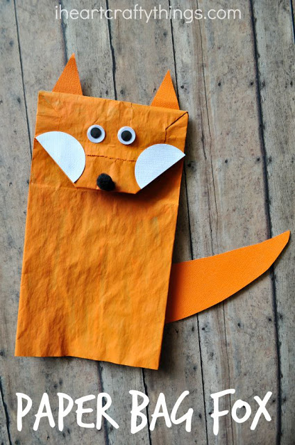 paper bag fox kids craft