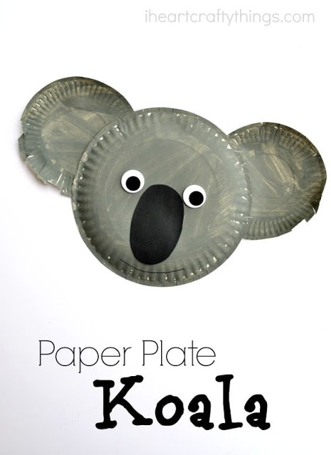 paper plate koala craft