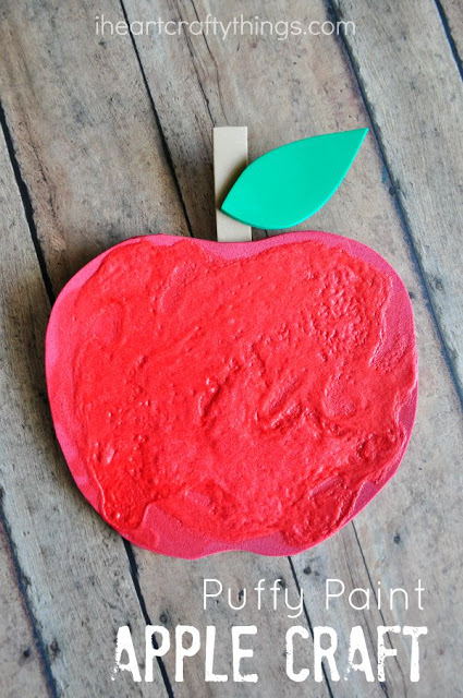 puffy paint apple craft 2