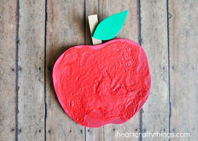 puffy paint apple craft 4