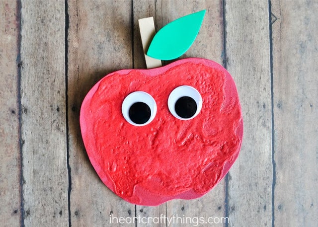 puffy paint apple craft 5