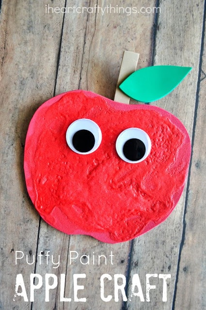 puffy paint apple craft