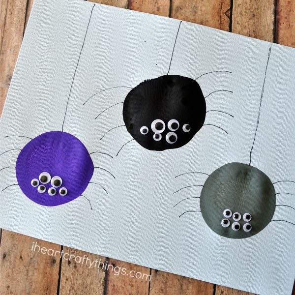 balloon print spider craft 3
