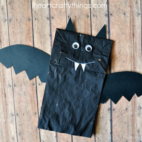 paper bag bat craft 2