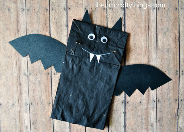 paper bag bat craft 3
