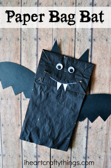 paper bag bat craft