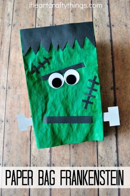 paper bag frankenstein craft 2