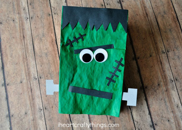 paper bag frankenstein craft 4