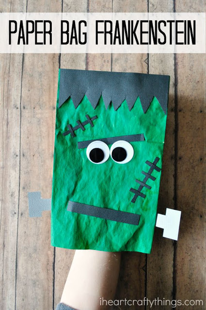 paper bag frankenstein craft