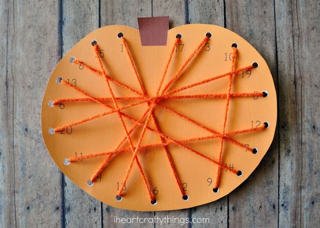pumpkin lacing activity printable 2
