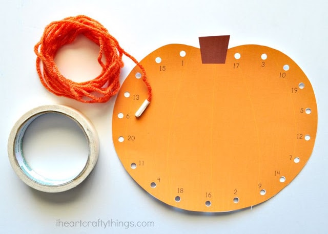 pumpkin lacing activity printable 5