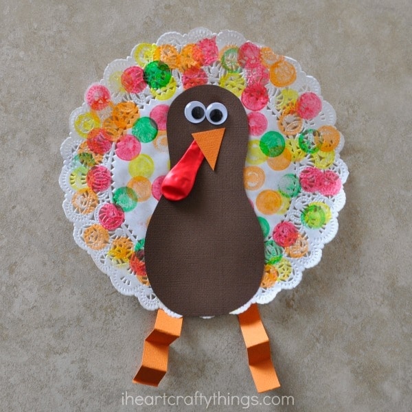 doily turkey craft 3