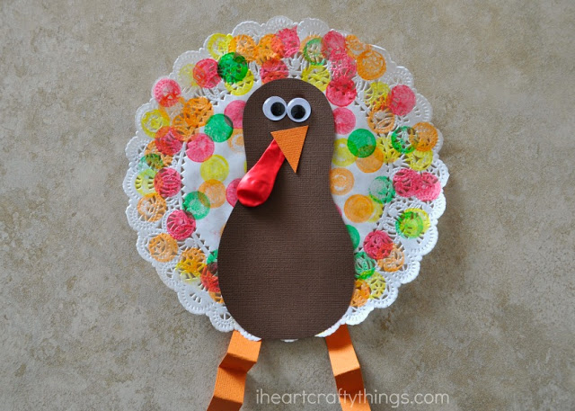 doily turkey craft 4