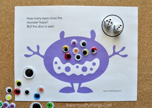 monster dice game printable 3