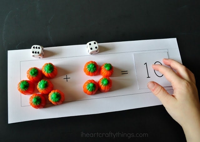 pumpkin candy preschool math printable 3