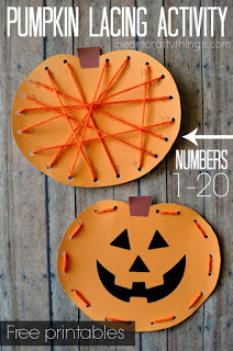 pumpkin lacing activity printable 1