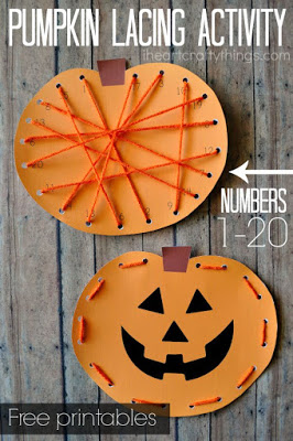 pumpkin lacing activity printable