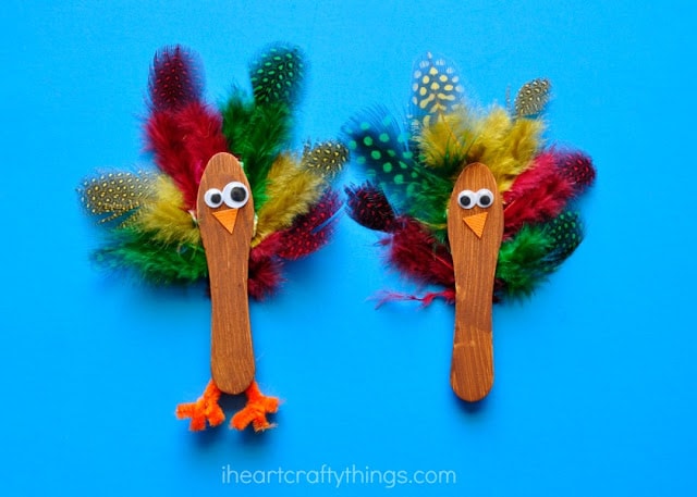 scoop stick turkey craft 5