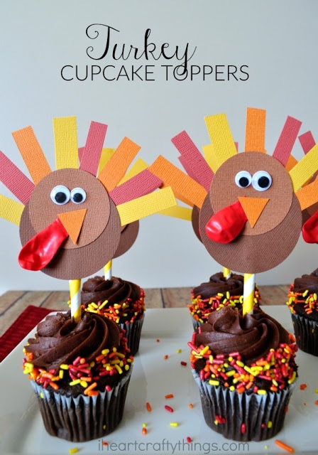 thanksgiving turkey cupcake toppers 2