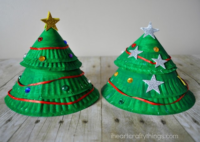 paper plate christmas tree craft 4