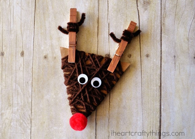 yarn wrapped reindeer craft 3