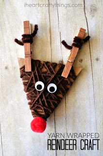 yarn wrapped reindeer craft