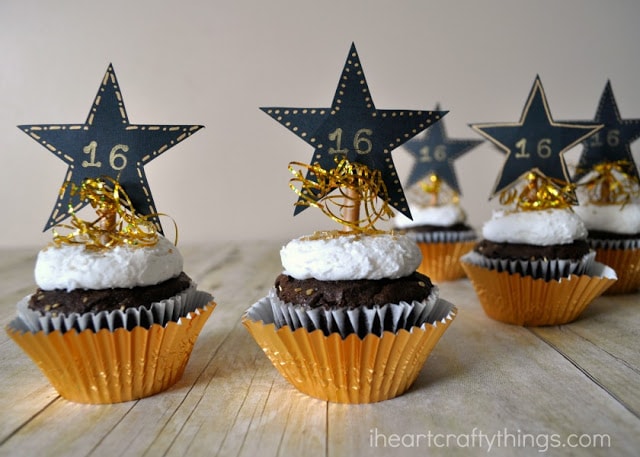 new years diy cupcake toppers 4