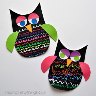 colorful owl kids craft 1