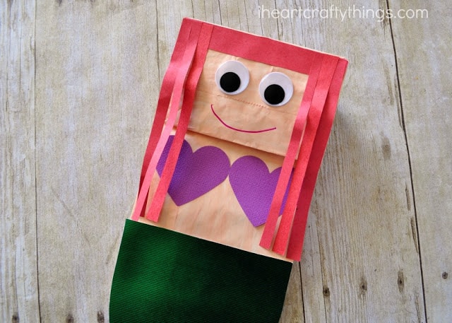 paper bag mermaid craft for kids 3