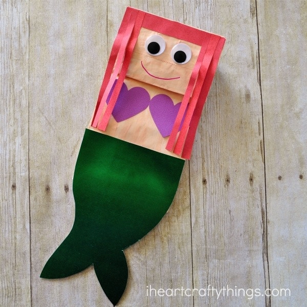 paper bag mermaid kids craft 4