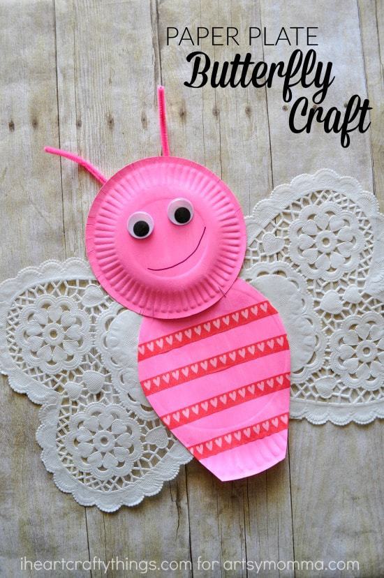 paper plate butterfly craft