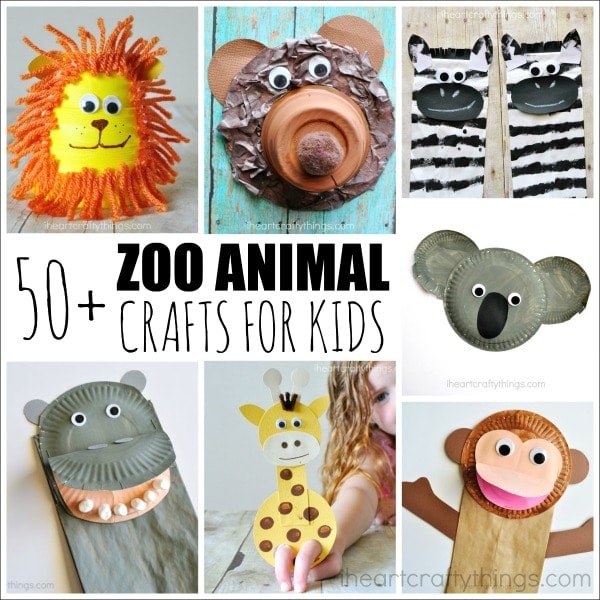 50+ Zoo Animal Crafts for Kids