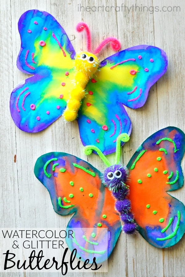 watercolor butterfly craft 2