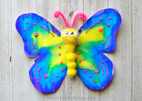 watercolor butterfly craft 6