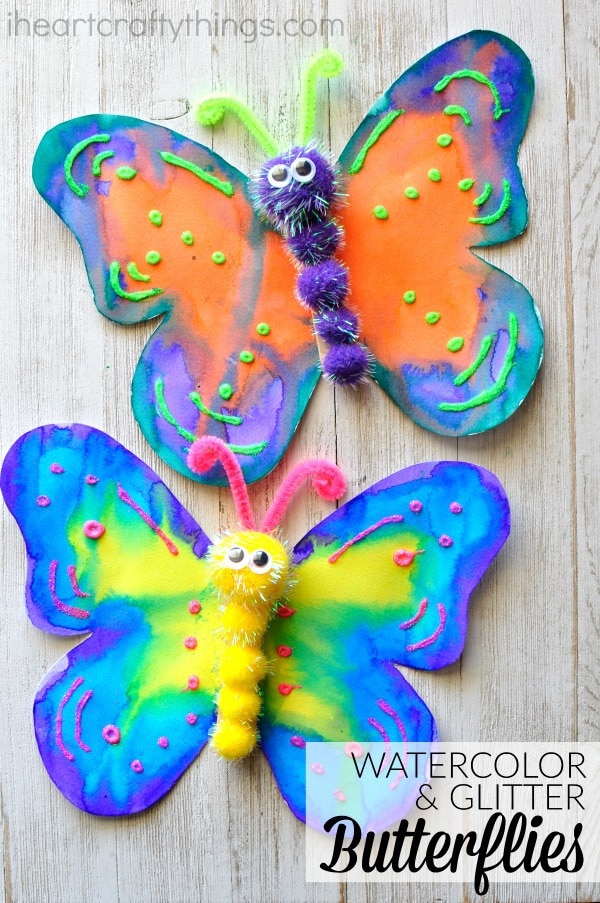 watercolor butterfly craft