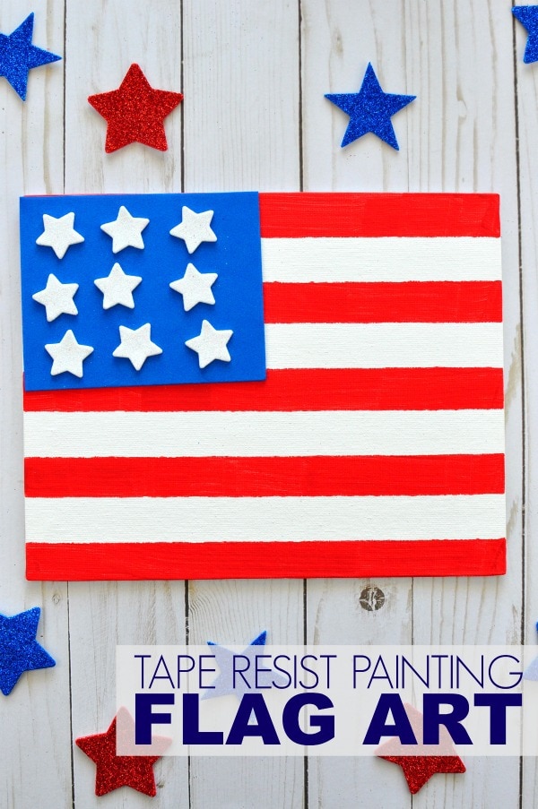baby einstein tape resist flag art 5