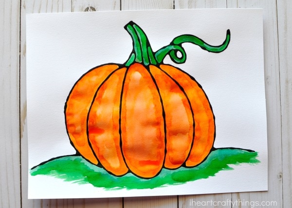 black glue pumpkin art 9
