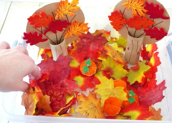 fall sensory bin 10