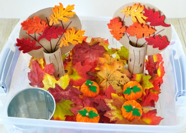 fall sensory bin 2