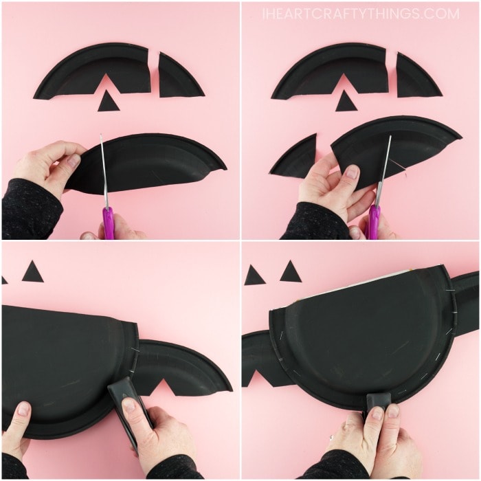 paper plate bag halloween candy holder 5
