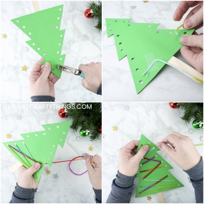 fine motor christmas tree craft 8