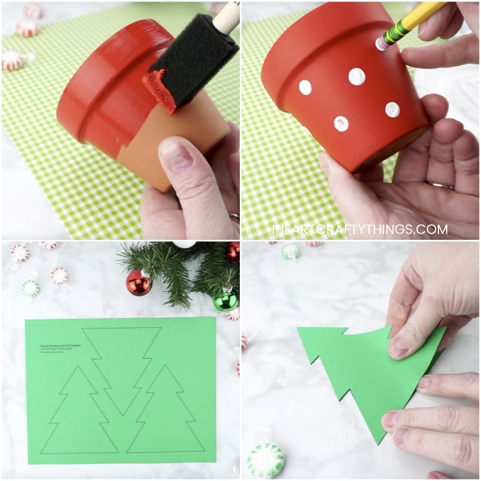 terracotta christmas tree craft 6