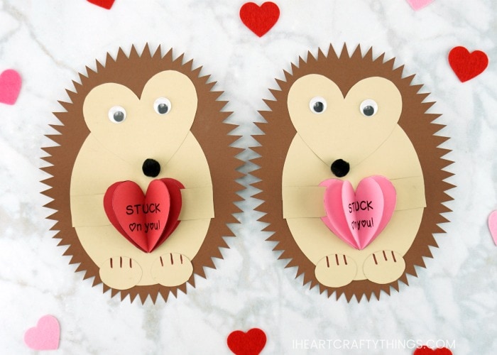 hedgehog valentine craft 2