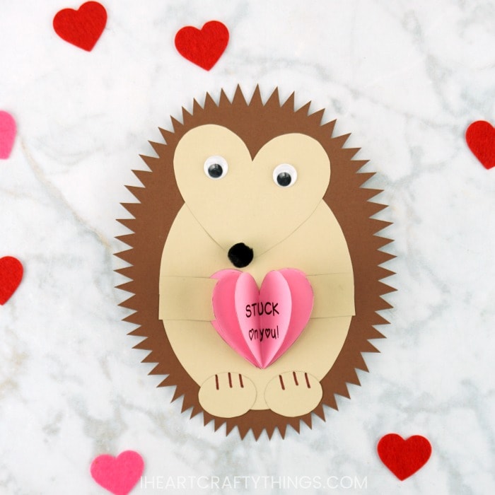 hedgehog valentine craft 3