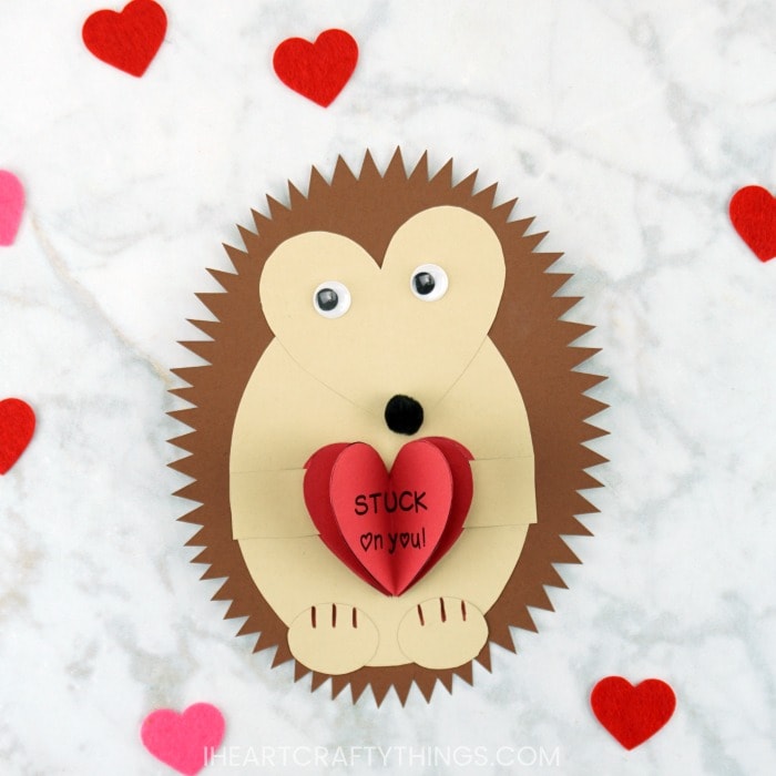hedgehog valentine craft 4