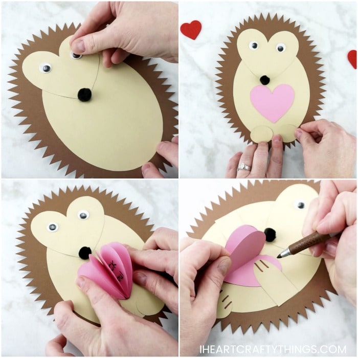 hedgehog valentine craft 8