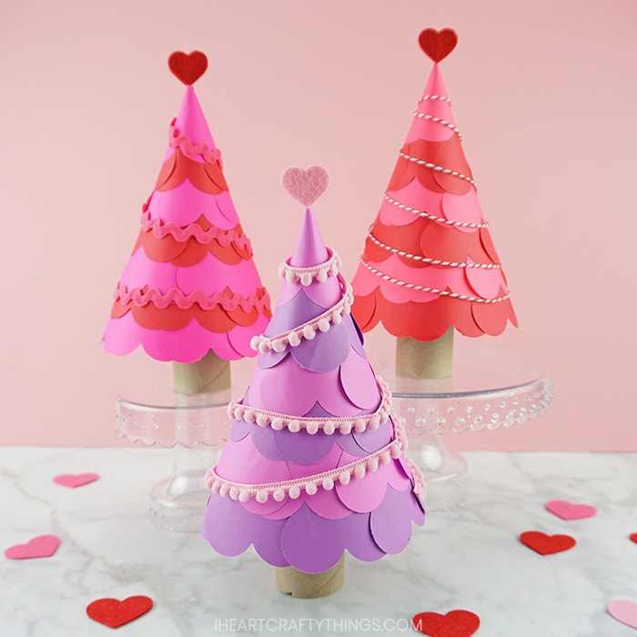 paper heart tree craft 1