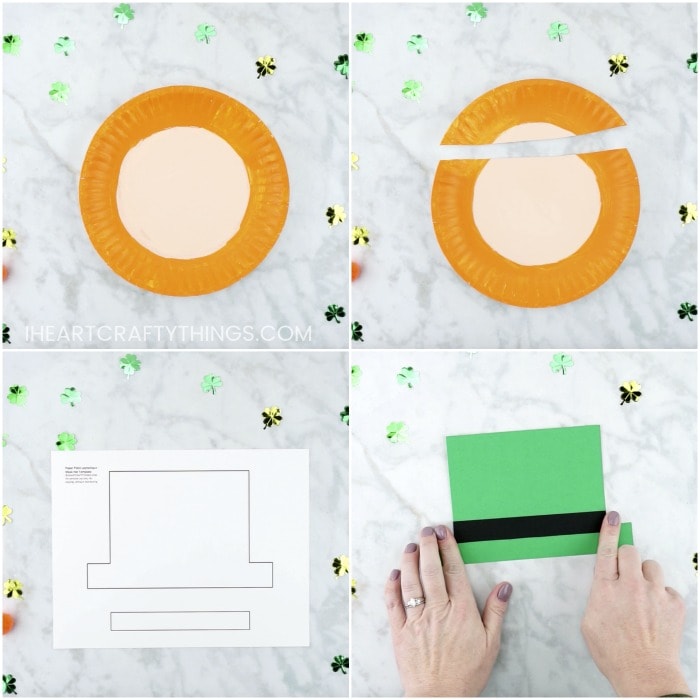 paper plate leprechaun mask 5