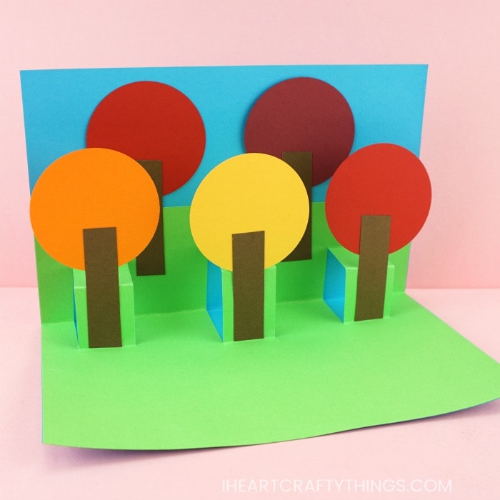 fall pop up tree card 2