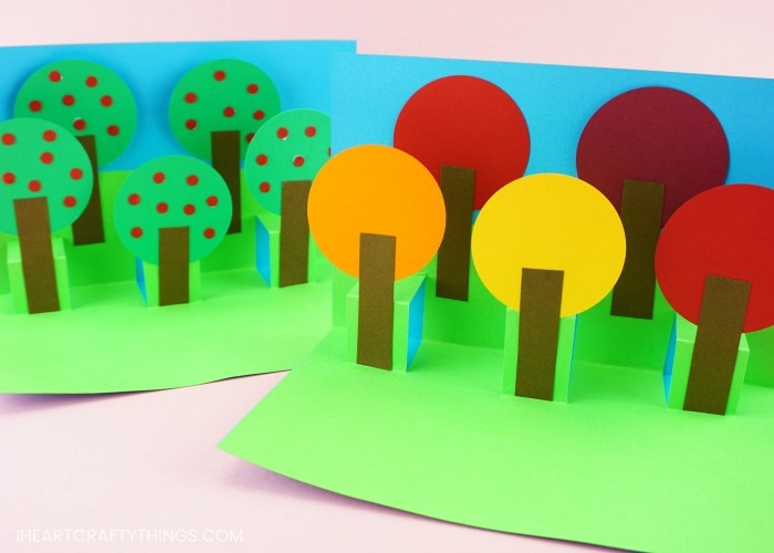 fall pop up tree card 5